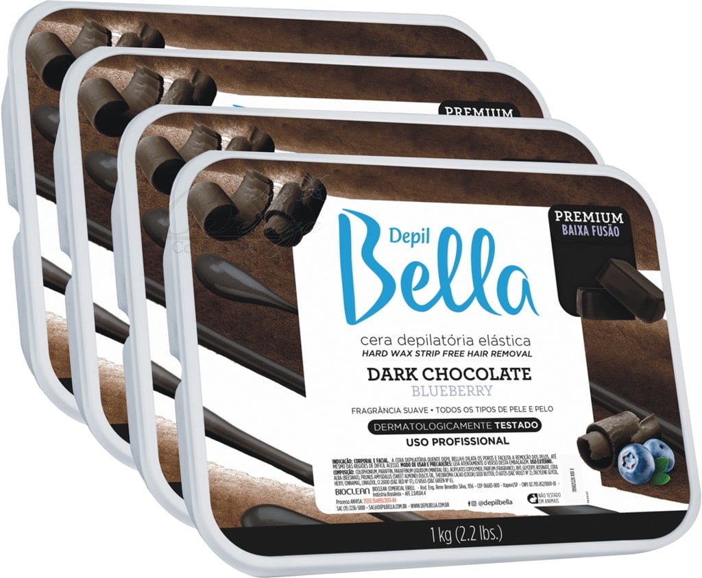 Cera Depil Bella Quente Dark Chocolate (4 X 1kg)