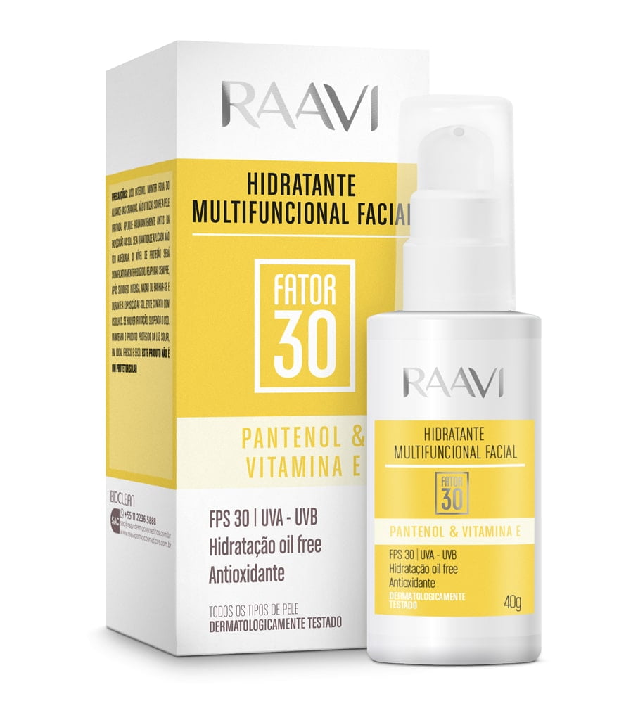 Hidratante Facial Raavi Multifuncional FPS 30 40g