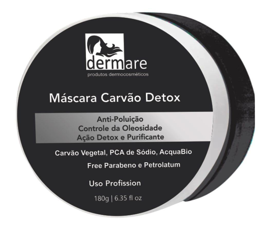 Mascara Facial Dermare Carvao Detox Purificante 200g