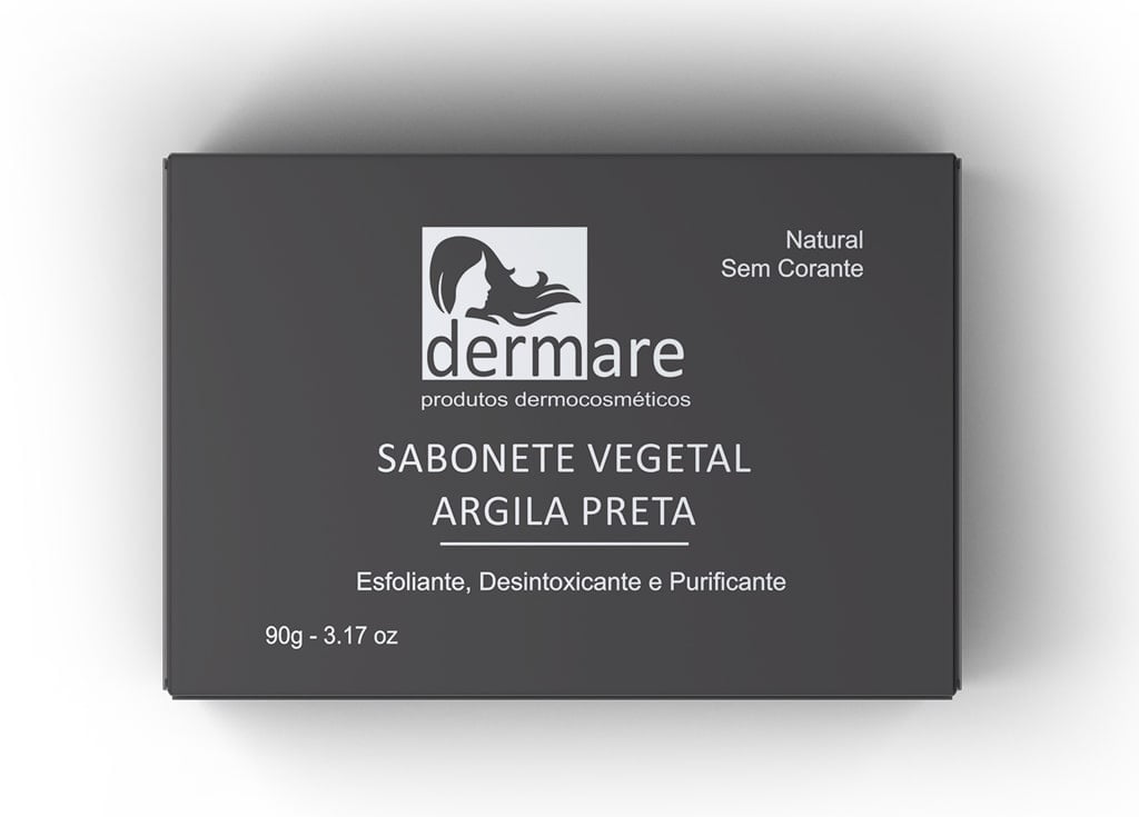 Sabonete de Argila Preta Dermare Esfoliante Desintoxicante 90g