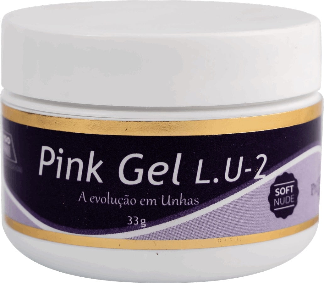 Gel para Alongamento de unha Piu Bella Pink Gel LU2 33g Soft Nude
