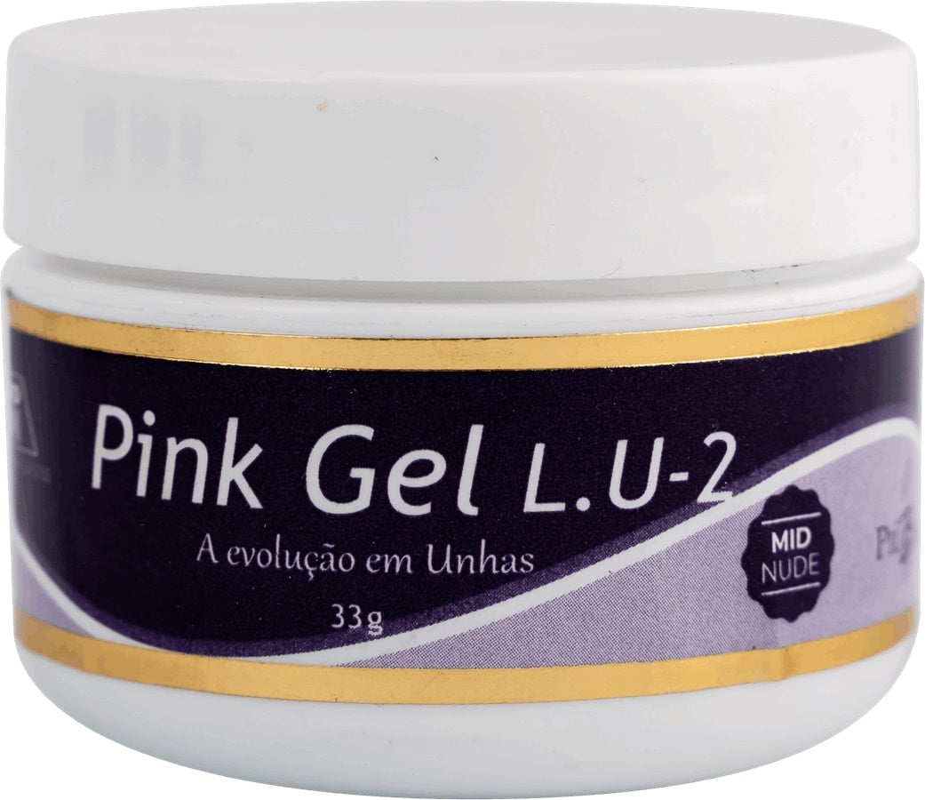 Gel para Alongamento de unha Piu Bella Pink Gel LU2 33g Mid Nude