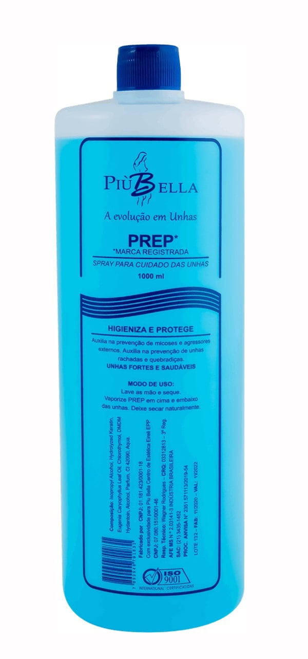 Higienizador de unhas Prep Piu Bella Antisseptico 1L