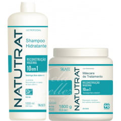 Natutrat Skafe Reconstrucao Maxima 10 em 1 Kit Shampoo + Mascara