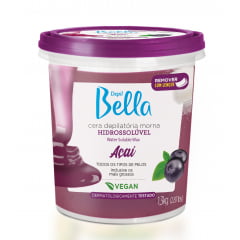 Cera Depil Bella Hidrossoluvel Acai Vegana 1,3kg