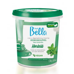 Cera Depil Bella Hidrossoluvel Hortela Vegana 1,3kg