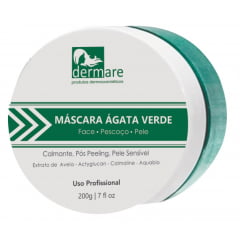 Mascara Facial Dermare Agata Verde Calmante Pele Sensivel Pos Peeling 200g